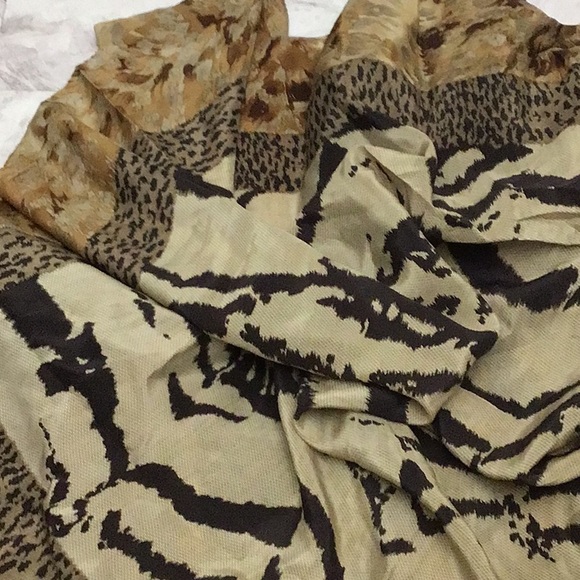 Ellen Tracy Silk Scarf, Animal Print - Picture 2 of 4